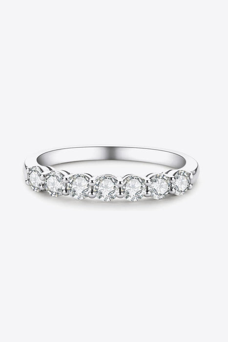 Platinum-Plated Sterling Silver Moissanite Ring: Elevate Your Style