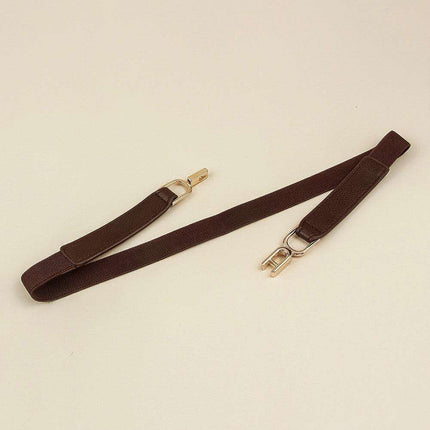 Elegant Stretch Belt with Distinctive Metal Buckle - High-Quality PU Leather