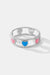 Romantic Heart-Shaped Sterling Silver Ring with Intricate Cutout Detail