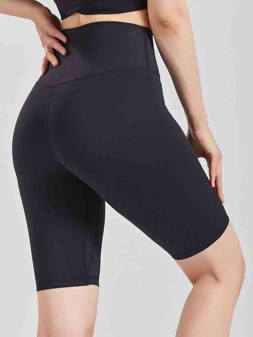 Sports Performance Stretch Shorts with Wide Waistband