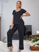 Cozy Lounge Set with Scoop Neck Top and Elastic Waist Pants