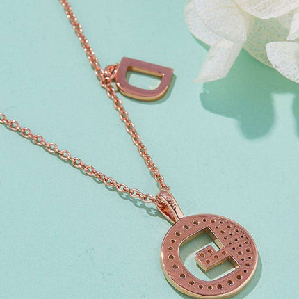 Radiant Moissanite Gemstone Pendant Necklace - Opulent Sterling Silver & 18K Rose Gold