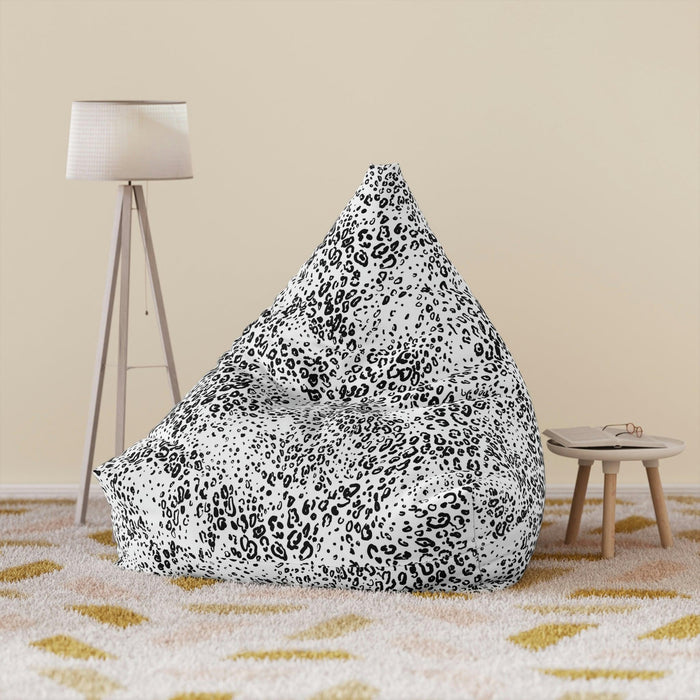 Luxurious Leopard Print Bean Bag Chair Slipcover - Personalized Comfort and Style