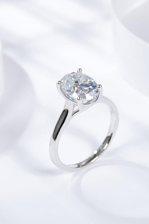 Elegant 2.5 Carat Moissanite Solitaire Ring in Platinum and Sterling Silver