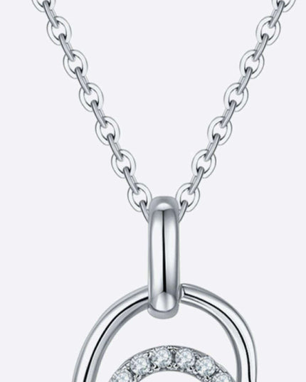 Eternal Elegance: Heart-Shaped Moissanite Pendant Necklace with Dazzling Zircon Highlights