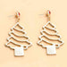 Holiday Sparkle Rhinestone Tree Earrings