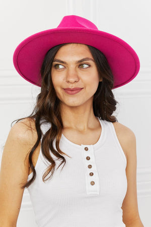 Fame Keep Your Promise Fedora Hat in Pink-Trendsi-Hot Pink-One Size-Très Elite