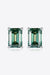 Green Moissanite Sterling Silver Stud Earrings - Luxurious 1 Carat Glamour