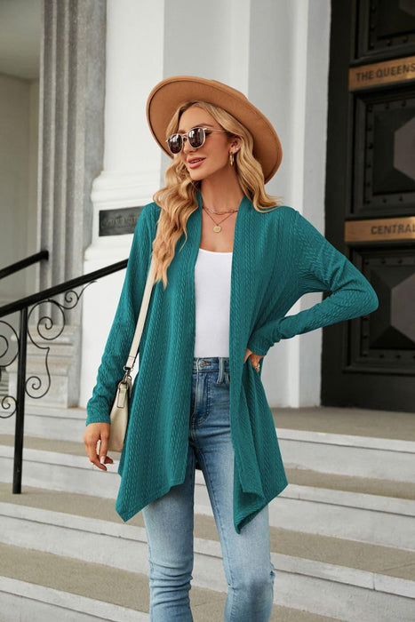 Snuggly Longline Open-Front Cardigan