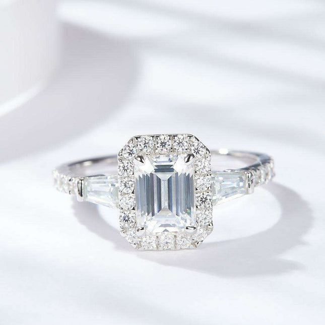Sophisticated 1 Carat Lab-Grown Diamond Sterling Silver Ring
