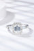 Elegant Geometric Sterling Silver Ring with 1 Carat Moissanite Stone