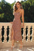 Elegant Split Sheer Midi Dress