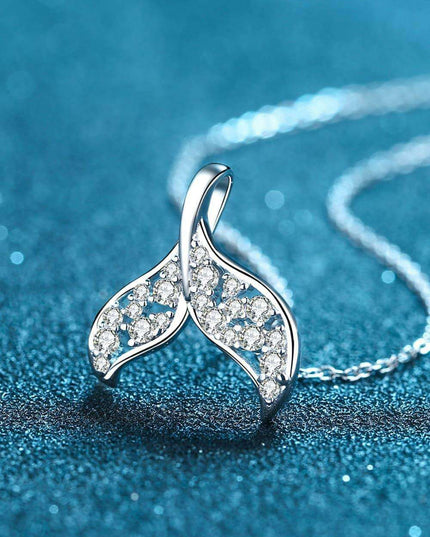 Sophisticated Lab-Diamond Fishtail Pendant Necklace Set with Gemstone Maintenance Essentials