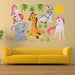 Lovely Cartoon Animal Elephant Giraffe Wall Sticker Kids Room DIY Home Decor