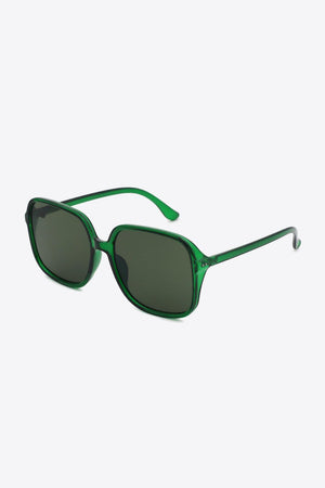 Polycarbonate Square Sunglasses-Trendsi-Mid Green-One Size-Très Elite