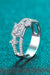 Extravagant Moissanite and Zircon Double Layer Ring with Sterling Silver Elegance