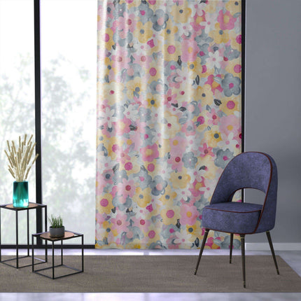 Custom Floral Elegance: Tailored Window Curtains for Unique Home Decor