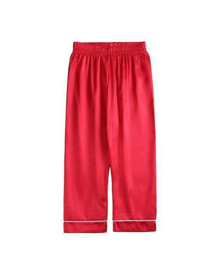 Elegant Kids' Long Sleeve Satin Sleepwear Set