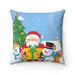 Joyeux Noel double-sided print and reversible decorative cushion cover