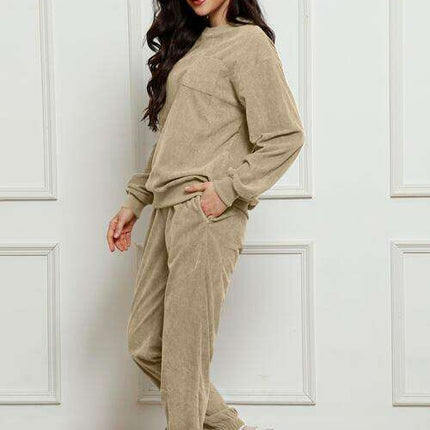 Ultra-Comfortable Crewneck Sweater and Jogger Set