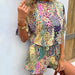 Stylish Multicolored Print Casual Top and Shorts Ensemble