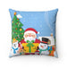 Joyeux Noel double-sided print and reversible decorative cushion cover