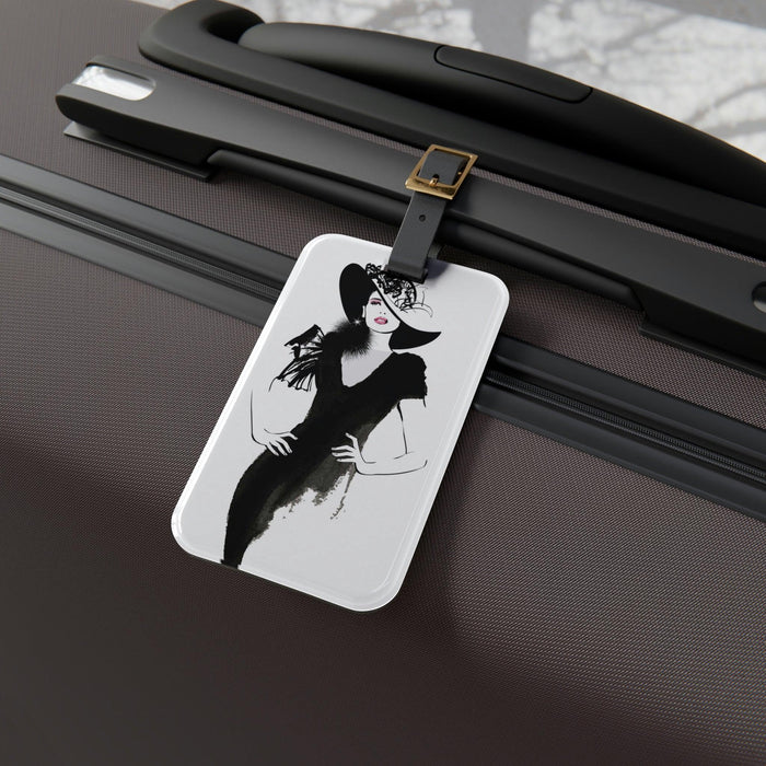 Elegant Acrylic Luggage Tag with Customizable Design