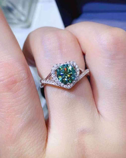 Heartfelt Lab-Diamond Ring with Dazzling Zircon Accents - A Modern Classic
