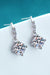 Radiant 1 Carat Moissanite Dangle Earrings with Zircon Accents