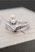 Exquisite Sterling Silver Teardrop Ring with 1 Carat Lab-Diamond and Zircon Accents