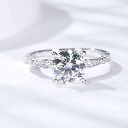 Exquisite 1.5 Carat Lab-Grown Diamond Sterling Silver Ring: Timeless Elegance and Authenticity