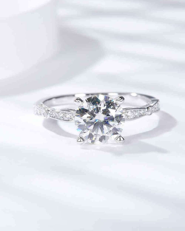 Exquisite 1.5 Carat Lab-Grown Diamond Sterling Silver Ring: Timeless Elegance and Authenticity