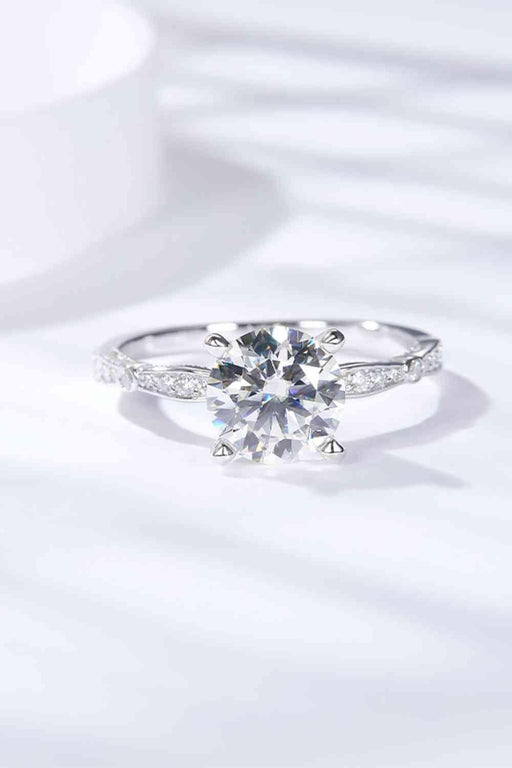 Elegant 1.5 Carat Lab-Diamond Side Stone Ring
