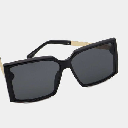 Trendy Square Sunglasses with Durable Hybrid Temples for Ultimate UV Protection