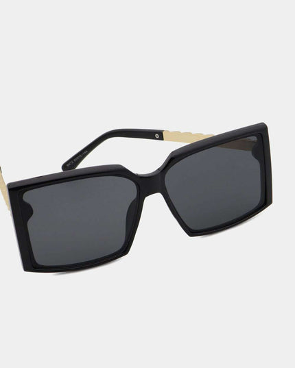 Trendy Square Sunglasses with Durable Hybrid Temples for Ultimate UV Protection