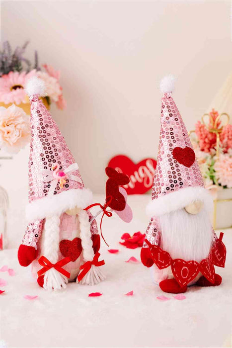 Whimsical Sequined Heart Gnome for Mother's Day Festivities