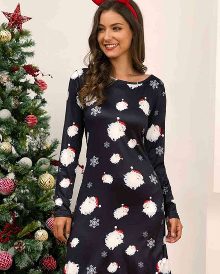 Elegant Sheer Long Sleeve Festive Dress - Must-Have Holiday Attire