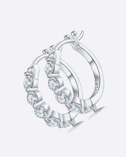 Opulent 1 Carat Lab-Diamond Sterling Silver Earrings - Platinum, Gold, or Rose Gold Plated