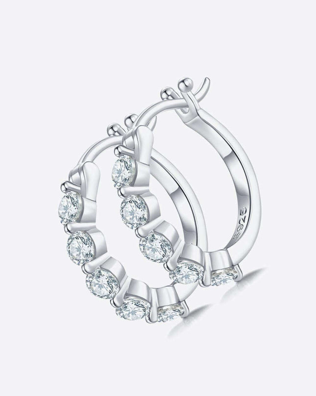 Opulent 1 Carat Lab-Diamond Sterling Silver Earrings - Platinum, Gold, or Rose Gold Plated