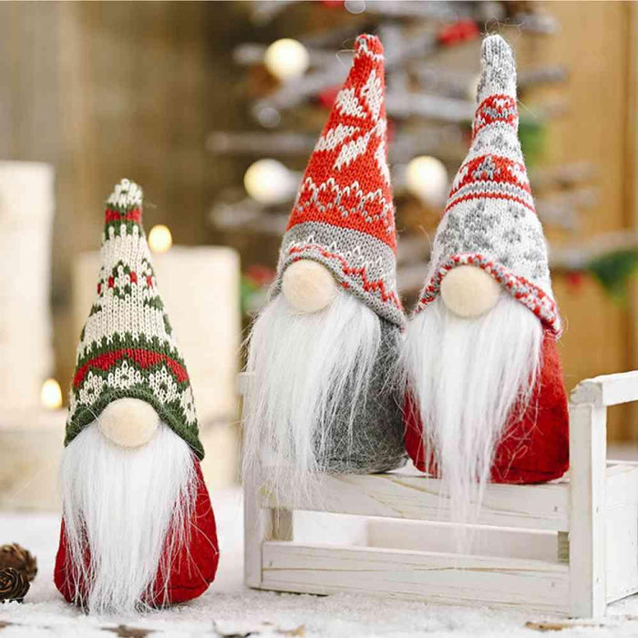 Whimsical Pair of Faceless Gnomes - Charming Garden and Home Decor Duo