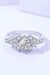 Elegant Platinum Moissanite and Zircon Sterling Silver Ring with Contemporary Style