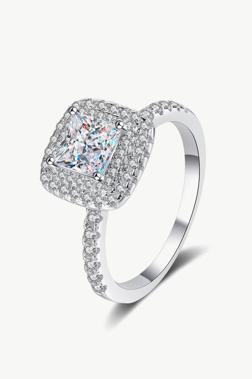 Luxurious 1 Carat Lab-Diamond Ring in Sterling Silver with Zircon Accents: A Timeless Elegance of Opulence and Glamour