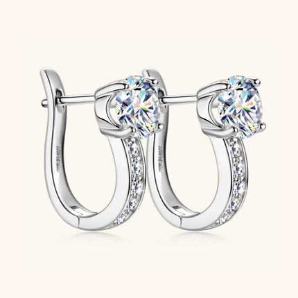 Sophisticated 2 Carat Lab-Diamond and Zircon Earrings in Sterling Silver - Embrace Luxury