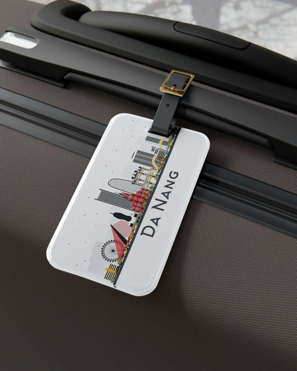 Chic Acrylic Travel Luggage Tag with Stylish Leather Strap