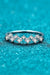 Sophisticated Moissanite Sterling Silver Half-Eternity Ring