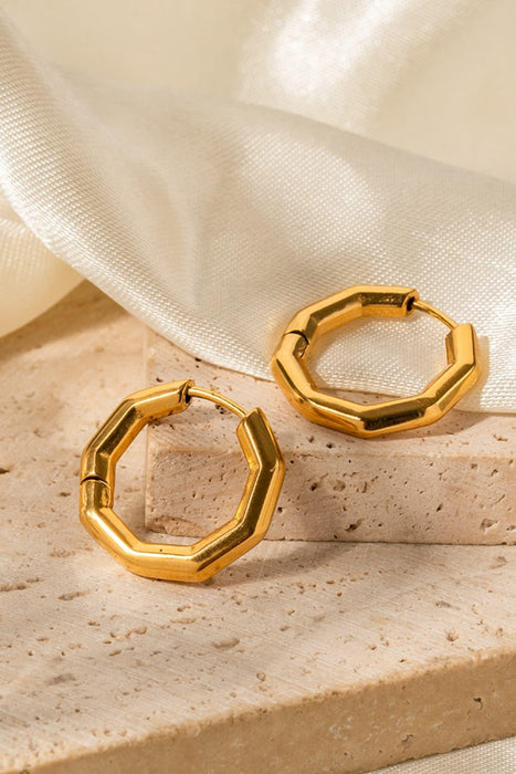 18K Gold-Plated Minimalist Stainless Steel Earrings