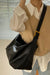 Chic Wide-Strap Faux Leather Crossbody Tote Bag