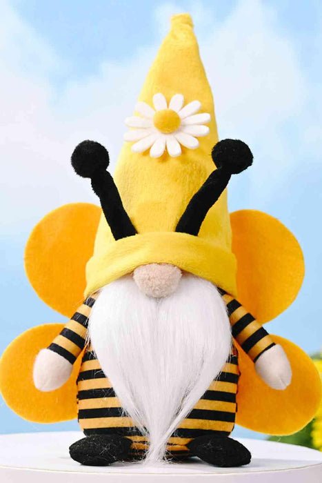 Bee Faceless Short Leg Gnome: Charming Garden Ornament with Whimsical Appeal