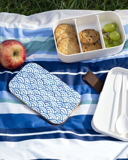 Chic Customizable Wooden Lid Bento Box for Trendy On-the-Go Dining
