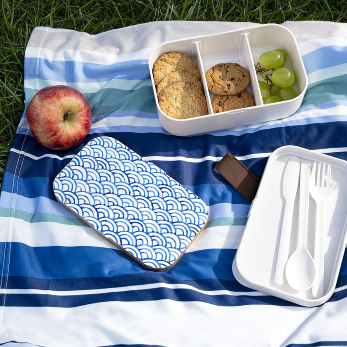Chic Customizable Wooden Lid Bento Box for Trendy On-the-Go Dining